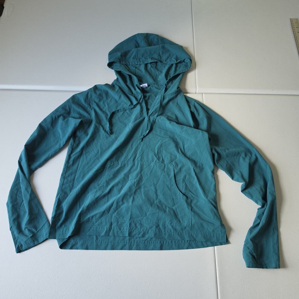 RipSkirt Pullover Womens Small Green Hooded Lightweight Pocket Travel Coverup